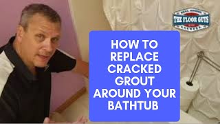 How to Fix Cracked Grout Around a Bathtub Its Simple [upl. by Quick]