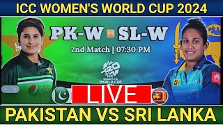 Live Pakistan Womens vs Srilanka Womens T20 Match2  Pakw vs Slw Live Cricket Match Today wt20wc [upl. by Ericha]