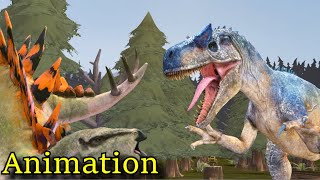 Jurassic World SFM Allosaurus vs Stegosaurus fight to the Death  Animation [upl. by Airan619]