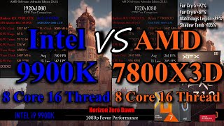 Intel 9900K vs AMD 7800X3D  8 Game CPU Benchmark Comparison  RX 7900 XTX [upl. by Yun]