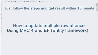 MVC Update multiple row at once [upl. by Ahsatniuq]