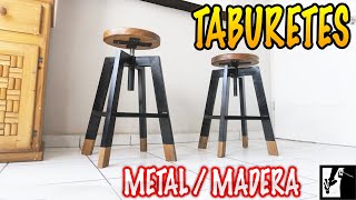 Taburete moderno  Metal y madera  Proyectos exprés [upl. by Haven71]