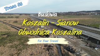 S6 Obwodnica Koszalin  Sianów Budowa edroneye poland travel koszalin sianów [upl. by Ykcir]