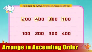 G2  Module 1  Exercise 5  Arrange in ascending order  Appu Series  Grade 2 Math Learning [upl. by Wartow164]