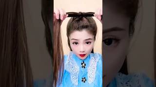 Unique front hairstyle tutorial shortvideos fronthairstyle cutehairstyles [upl. by Gilges]