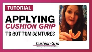 Applying Cushion Grip to Bottom Dentures by thetoothlessfairy [upl. by Ocimad]