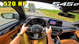 520HP BMW 5 Series G30 LCI 545e STAGE 1 DECAT EXHAUST POV Test Drive [upl. by Ahsieuqal]