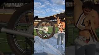 Motorcycle wheel transition [upl. by Ecyrb421]