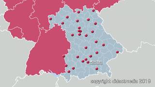 Bayern Bezirke Kreise und Städte – Regionen in Deutschland – Bayern [upl. by Adnalro]