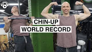 ChinUp World Record Most ChesttoBar ChinUps in One Minute  Ron Cooper [upl. by Emelda]