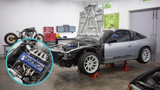 240sx KA24DET Turbo Build Link ECU GT28 Turbo  Step by Step [upl. by Grizelda14]