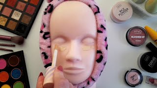 ASMR Skincare and Makeup on Mannequin No Talking [upl. by Eilyac788]