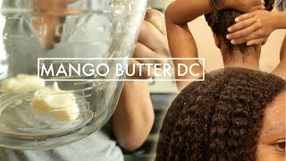 I PUT BUTTER IN MY HAIR  DIY MANGO BUTTER DEEP CONDITIONER  Tkeyah B [upl. by Rafa]