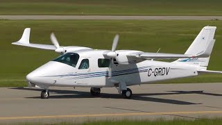 Tecnam P2006T landing at Calgary Springbank Airport CYBW [upl. by Warila922]