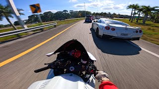 YAMAHA R6 VS NISSAN GTR [upl. by Ylrahc]