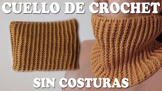 CUELLO DE CROCHET SIN COSTURAS RÁPIDO DE HACER [upl. by Dinse]