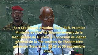 Guinée Débat général 79e session  Nations Unies  2024 [upl. by Ewall806]