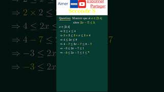 Intervalle et calcul dans R Comment utiliser la propriété suivante r≤A≤r ⇔ A≤r [upl. by Luwana]