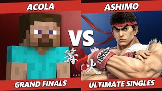 Kagaribi 7 GRAND FINALS  Acola Steve Vs Ashimo Ryu SSBU Ultimate Tournament [upl. by Yznyl]