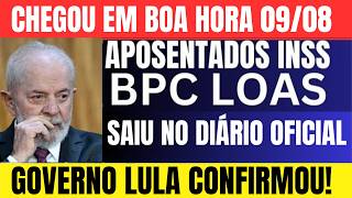 🔴REVIRAVOLTA LULA APROVOU E PEGOU TODO MUNDO DE SURPRESA  APOSENTADOS PENSIONISTAS E BPC 0908 [upl. by Sabina863]