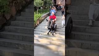 Andy‘s journey up Langshan Mountain in China with his stairclimbingwheelchair Scewo BRO 🇨🇳 [upl. by Ellegna515]