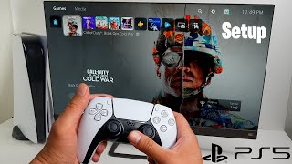 PlayStation 5 Initial Setup Startup Dashboard and Gameplay [upl. by Auginahs]