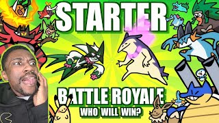 NO WAY  Starter Pokemon Battle Royale And Explanation Reaction [upl. by Azerila]