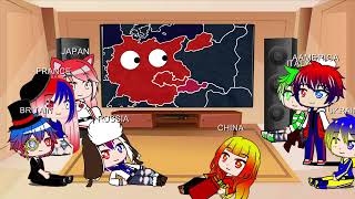 COUNTRYHUMANS REACT TO OVERSIMPLIFIED WW2 PT 1 [upl. by Schlosser]