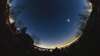 360º Total Solar Eclipse 2024 Lake Magog Quebec [upl. by Clifton199]