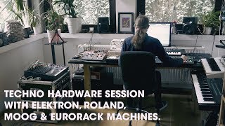 Techno session with Elektron Roland Moog amp Eurorack machines [upl. by Arukas]