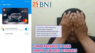 TES GESTUN DI APLIKASI DANA KARTU KREDIT BNI GUE HAMPIR KE BLOKIR [upl. by Nett989]