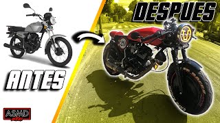 ITALIKA FT150 GRAFITO MODIFICADA A CAFE RACER FULL  DESCRIPCION PASO A PASO [upl. by Naesyar]