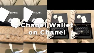 CHANEL WALLET ON CHAIN  WHAT THEY FIT  FEATURING MY DIY WOC 😱 [upl. by Ennovahs513]