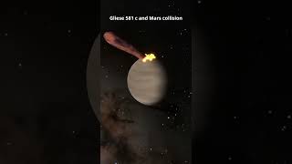 Gliese 581 c and Mars collision [upl. by Ttiwed]