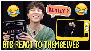 BTS Reaction To Themselves Cute And Funny Moments [upl. by Ainoval]