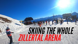 Epic Ski Journey Exploring Zillertal Arena from Zell am Ziller to Krimml [upl. by Idnahr]