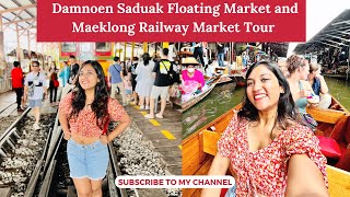 Damnoen Saduak Floating Market and Maeklong Railway Market Tour from Bangkok 2022 [upl. by Anade]