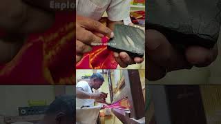 easy way to find pure silver zari in silk sarees  Zari purity checking  kanchipuram silk saree [upl. by Raman]