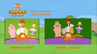 Garfield and Friends 198895 “Friends Are There” Intro Comparison 198890 VS 2018 [upl. by Oiraved]