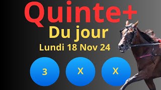 Pronostic Du Quinté Masse Commune Du Lundi 18 Novembre 2024 à Vincennes Réunion 1 Course 1 [upl. by Priebe]