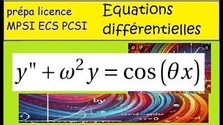 Équations différentielles homogènes 2nd ordre à coef constants  Premiers exemples yw²y [upl. by Ffej775]