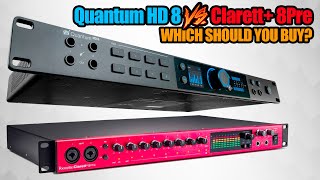 Focusrite Clarett Vs PreSonus Quantum HD8  Which Audio Interface Is Best For You [upl. by Ebonee]