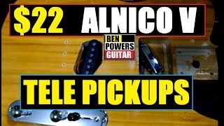 22 Alnico V Tele Pickup Set From Fleor  Upgrading A Glarry GTL Guitar [upl. by Laemaj]