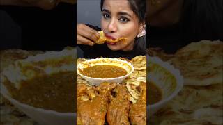 50 parotta eating challenge chicken curry asmr eating muckbangers [upl. by Alyacim]