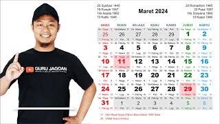 Kalender Maret 2024 [upl. by Akiria]