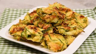 Frittelle di zucchine croccanti e pronte senza lievito [upl. by Hoisch403]