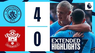 Extended Highlights  Man City 40 Southampton  Cancelo Foden Mahrez amp Haaland all on scoresheet [upl. by Cresa172]