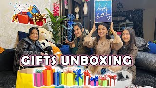 Birthday gifts unboxing  Rabia khushi sy roo pari  Hira Faisal [upl. by Esinert]