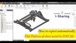 Autodesk Inventor  AddIn  How to export automatically Flat Pattern of sheet metal to DXF file [upl. by Chen87]