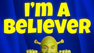 Im A Believer backing track karaoke instrumental Shrek The Musical [upl. by Ailad]